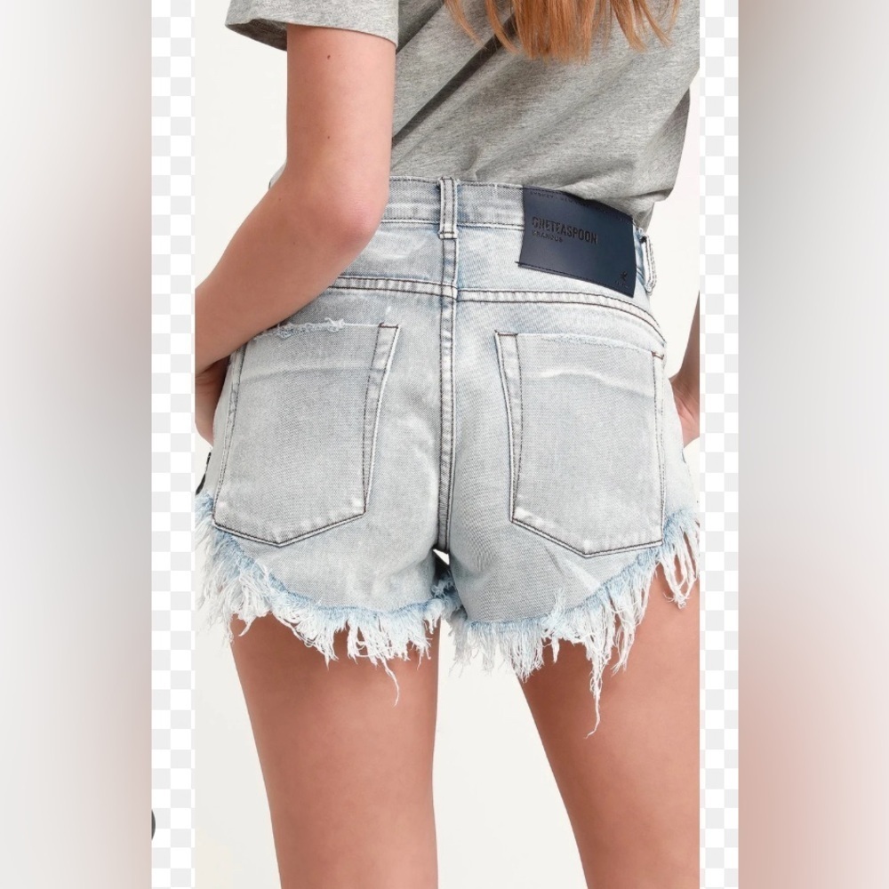 One Teaspoon Brandos Relaxed Fit Denim Shorts